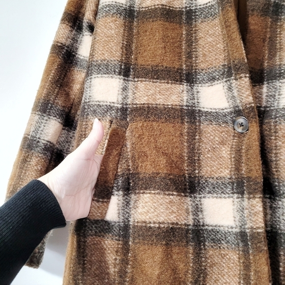 Blank NYC Plaid Cocoon Wanderer Oversized Coat Size Small - Picture 10 of 15